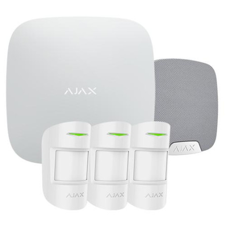 kit alarme AJAX 3x DETECTEURS + SIRENE INTERIEURE