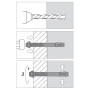 GOUJON ANCRAGE COFFRE FORT M8X95