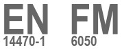 normes EN 14470-1 et FM 6050